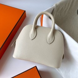 Hermes Bolide 1923 Mini Handmade Bag In Craie Epsom Calfskin TDBS26368