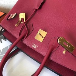 Hermes Bordeaux Birkin 30cm Epsom Handmade Bag TDBS26206