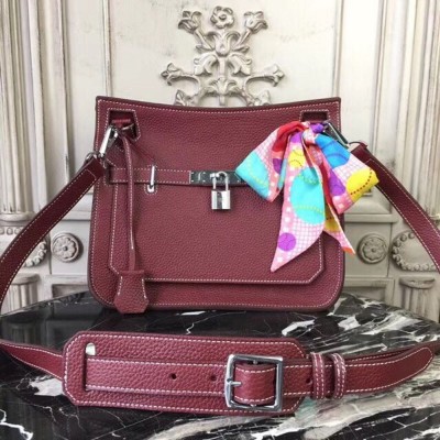 Hermes Bordeaux Clemence Jypsiere 28cm Bag TDBS26374