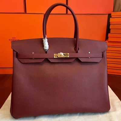 Hermes Bordeaux Epsom Birkin 40cm Handmade Bag TDBS26210