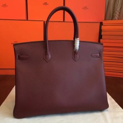 Hermes Bordeaux Epsom Birkin 40cm Handmade Bag TDBS26210