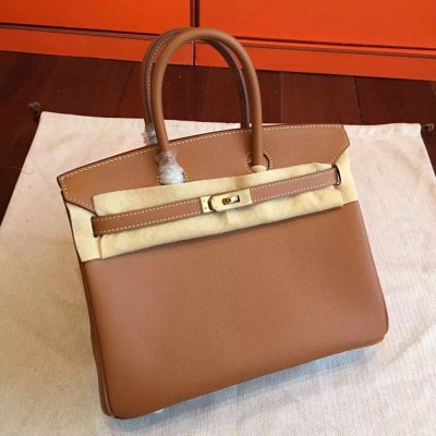 Hermes Brown Birkin 25cm Epsom Handmade Bag TDBS26212