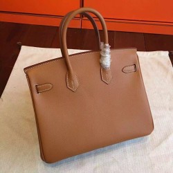 Hermes Brown Birkin 25cm Epsom Handmade Bag TDBS26212