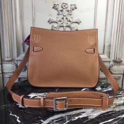 Hermes Brown Clemence Jypsiere 28cm Bag TDBS26419