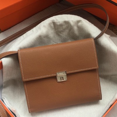 Hermes Brown Clic 16 Wallet With Strap TDBS27645