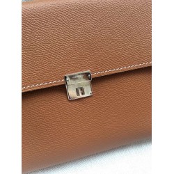 Hermes Brown Clic 16 Wallet With Strap TDBS27645