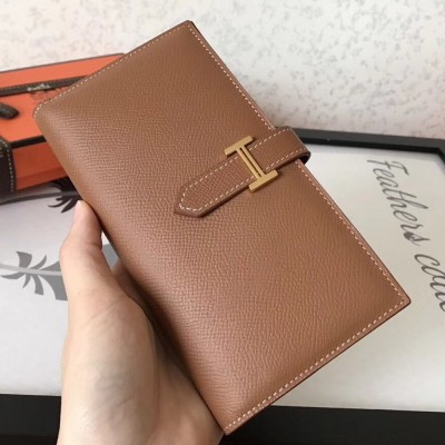 Hermes Brown Epsom Bearn Gusset Wallet TDBS27732