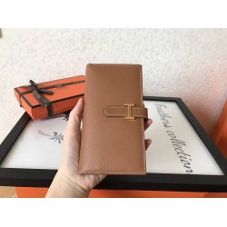 Hermes Brown Epsom Bearn Gusset Wallet TDBS27732