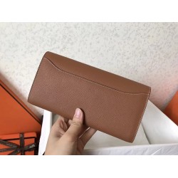 Hermes Brown Epsom Constance Long Wallet TDBS27733