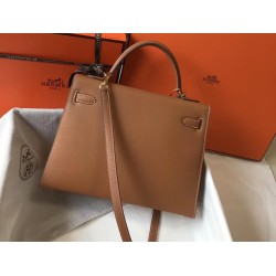 Hermes Brown Epsom Kelly 32cm Sellier Bag TDBS26828