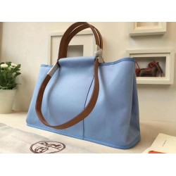 Hermes Cabag Elan Bag In Celeste Canvas TDBS26630