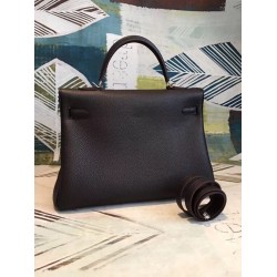 Hermes Cafe Clemence Kelly 35cm Handmade Bag TDBS26833