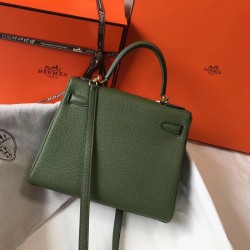 Hermes Canopee Clemence Kelly 28cm Bag TDBS26834