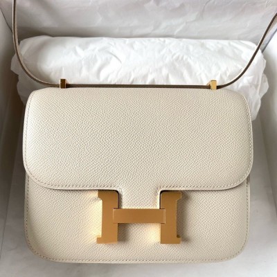 Hermes Constance 1-18 Mirror Bag In Nata Epsom Calfskin TDBS26462