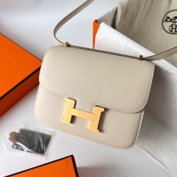 Hermes Constance 1-18 Mirror Bag In Nata Epsom Calfskin TDBS26462