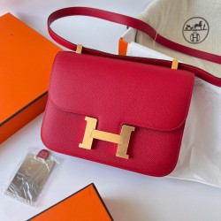 Hermes Constance 1-24 Mirror Bag In Red Epsom Calfskin  TDBS26465