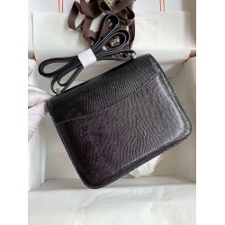 Hermes Constance 18 Handmade Bag In Black Lizard Leather TDBS26467