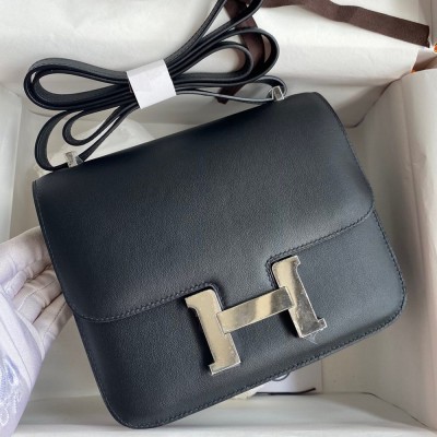 Hermes Constance 18 Handmade Bag In Black Swift Calfskin TDBS26468