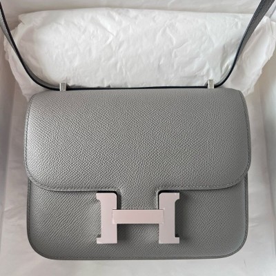 Hermes Constance 18 Handmade Bag In Gris Meyer Epsom Calfskin TDBS26470