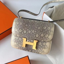 Hermes Constance 18 Handmade Bag In Natural Lizard Skin TDBS26474