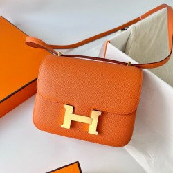 Hermes Constance 18 Handmade Bag In Orange Epsom Calfskin TDBS26475