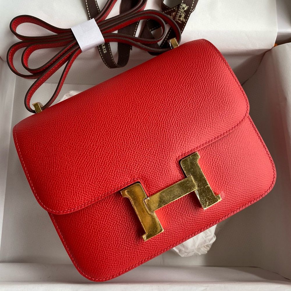 Hermes Constance 18 Handmade Bag In Rouge Coeur Epsom Calfski TDBS26480