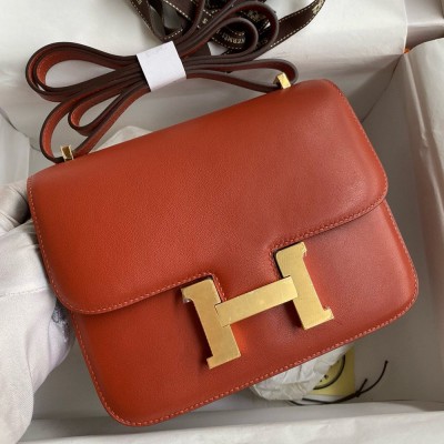 Hermes Constance 18 Handmade Bag In Sienna Swift Calfskin TDBS26481