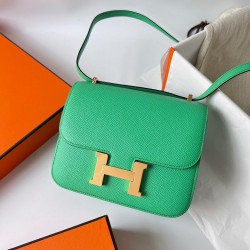 Hermes Constance 18 Handmade Bag In Vert Comics Epsom Calfskin TDBS26482