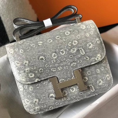 Hermes Constance 24cm Bag In Ombre Embossed Natural Lizard TDBS26498