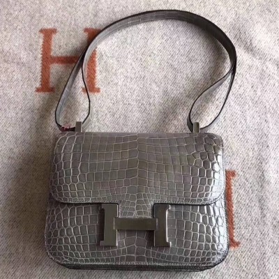 Hermes Constance 24cm Grey Niloticus Crocodile TDBS26508