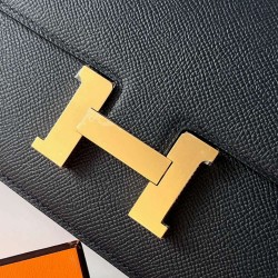 Hermes Constance Elan Handmade Bag In Black Epsom Calfskin  TDBS26512