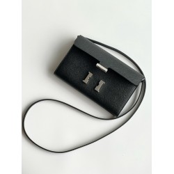 Hermes Constance To Go Wallet in Black Epsom Calfskin TDBS27735