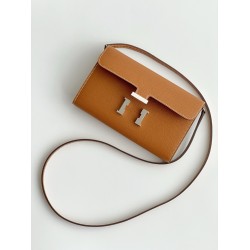 Hermes Constance To Go Wallet in Gold Epsom Calfskin  TDBS27738