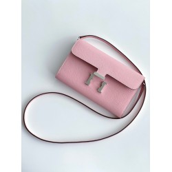 Hermes Constance To Go Wallet in Pink Epsom Calfskin TDBS27743