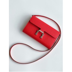 Hermes Constance To Go Wallet in Red Epsom Calfskin  TDBS27744