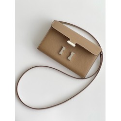 Hermes Constance To Go Wallet in Taupe Epsom Calfskin TDBS27745