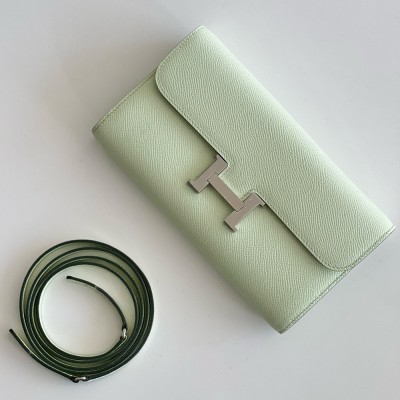 Hermes Constance To Go Wallet in Vert Fizz Epsom Calfskin  TDBS27746