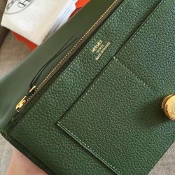 Hermes Dark Green Dogon Duo Combined Wallet TDBS27747