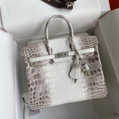 Hermes Diamond Birkin 25cm In Himalaya Niloticus Crocodile Skin TDBS26226