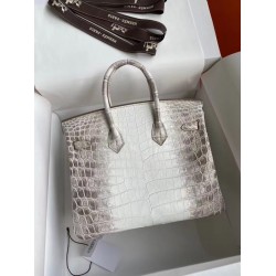 Hermes Diamond Birkin 25cm In Himalaya Niloticus Crocodile Skin TDBS26226