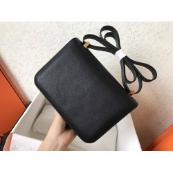 Hermes Epsom Constance 24cm Black Handmade Bag TDBS26519