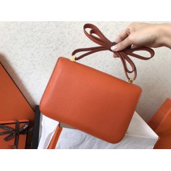 Hermes Epsom Constance 24cm Orange Handmade Bag TDBS26527