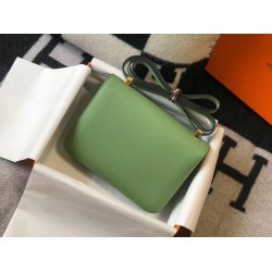 Hermes Epsom Constance 24cm Vert Criquet Handmade Bag TDBS26532