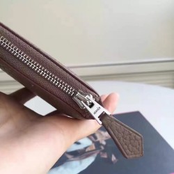 Hermes Etoupe Clemence Azap Zipped Wallet TDBS27748