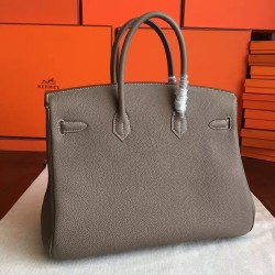 Hermes Etoupe Clemence Birkin 40cm Handmade Bag TDBS26229