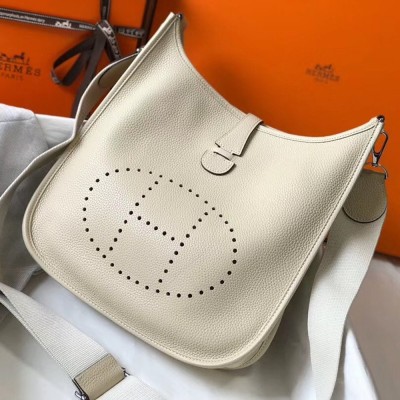 Hermes Evelyne III 29 Bag In Craie Clemence Leather TDBS26637