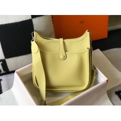 Hermes Evelyne III 29 Bag In Jaune Poussin Clemence Leather TDBS26640