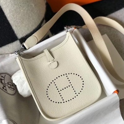 Hermes Evelyne III TPM Bag In Beton Clemence Leather TDBS26650