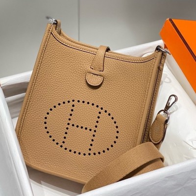 Hermes Evelyne III TPM Bag In Chai Clemence Leather TDBS26653