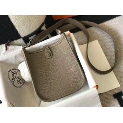 Hermes Evelyne III TPM Bag In Taupe Clemence Leather TDBS26659